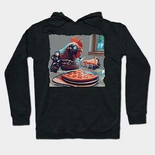 Chicken Robot Pepperoni Pizza Hoodie